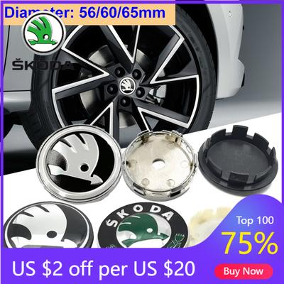 Car Sticker 2025 New 56/60/65mm Car Wheel Center Cover Caps for Skoda Logo Superb Kamiq Octavia A7 Tour Yeti Fabia Rapid Kodiaq