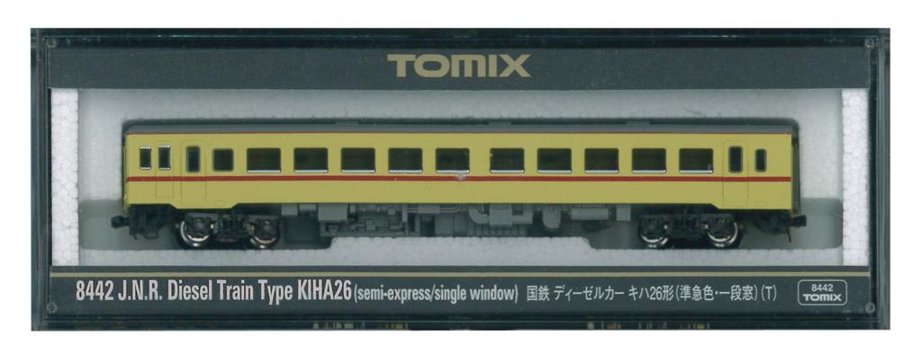 TOMIX N gauge Kiha 26 color single window T 8442 model railway diesel car semi-express