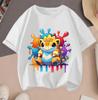 2026 Hot Sale Summer Tops Pikachu Cartoon Fashion Print Casual Short Sleeve for Kids Teenagers