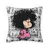 Quino Comic Cartoon Mafalda Throw Pillow Case Cm Home Decoration Cushion Cover Polyester Pillowcase Doublesided Printing