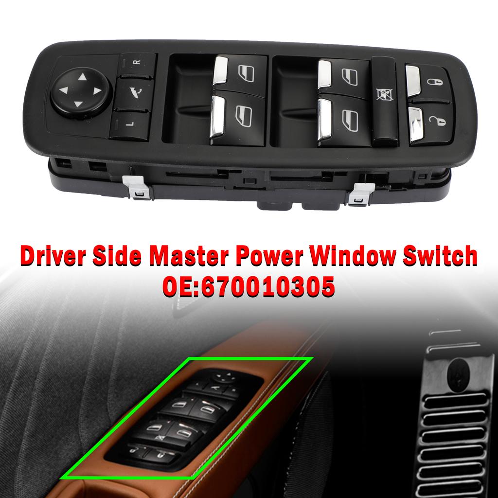 Driver Side Master Power Window Switch 670010305 for Maserati Ghibli 2014-2018