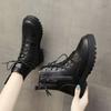 Fashion Elegant With Medium Heels Woman Short Shoes High Platform Winter 2024 Ankle Boots for Women Quality Autumn Y2k Spring Pu Booties