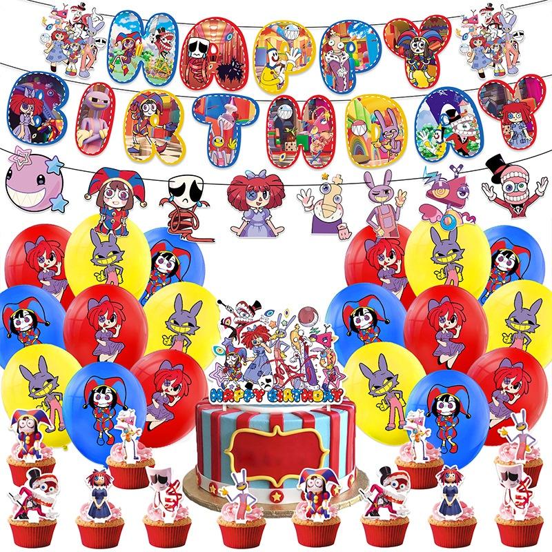 The Amazing Digital Circus Balloon Set Paper Material European And American Style Perfect For Birthday Parties