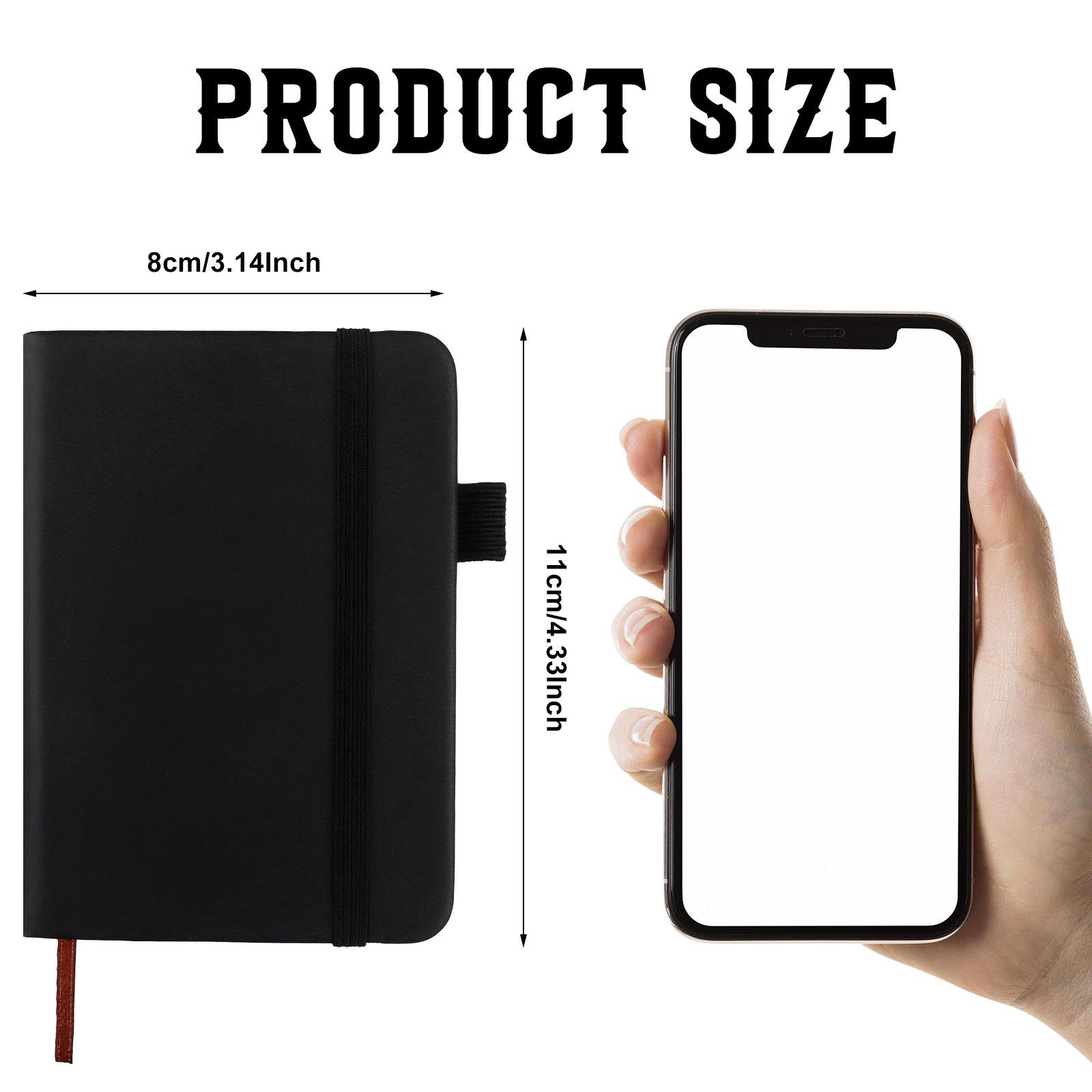 Banban 4 Pcs Leather Pocket Notebook A7 Note Book Pocket Hardcover Notepad 3 X 4 Inch Mini Notepad Tiny Lined Journal Notebook W чёрный