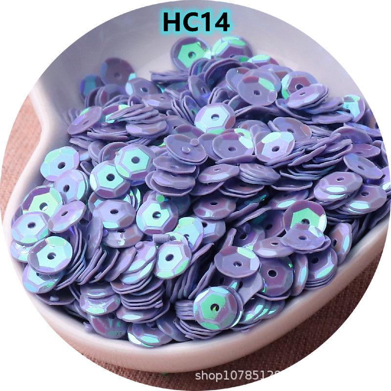 Paetês Côncavos Redondos AB Iridescentes de 6mm - Peças Curvas Brilhantes para Acessórios de Roupa e Joias DIY