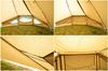 ogawa Outdoor Camping Tasso Mesh Screen Heptagon Sand Beige X Dark Brown 3511