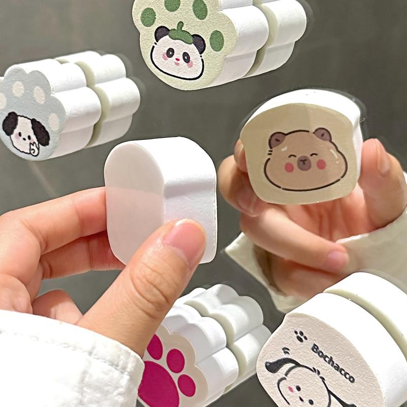 1/5Pcs Cute Cat Claw Glass Cleaning Brush Mirror Glass Wipe Adhesive Removal Magic Sponge Cleaner For Kitchen Bathroom