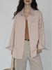 Autumn Light Pink Layered Loose Shirt Jacket - Korean Style Women's Fashion
