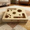 Katzen Nagelpflege Spielzeug Feilenbox Holz Anreicherung Box Puzzle Spielzeug Interaktiver Kratzbaum Mentale Stimulation Enthält Schleifpapier für die Pflege von Hauskatzen