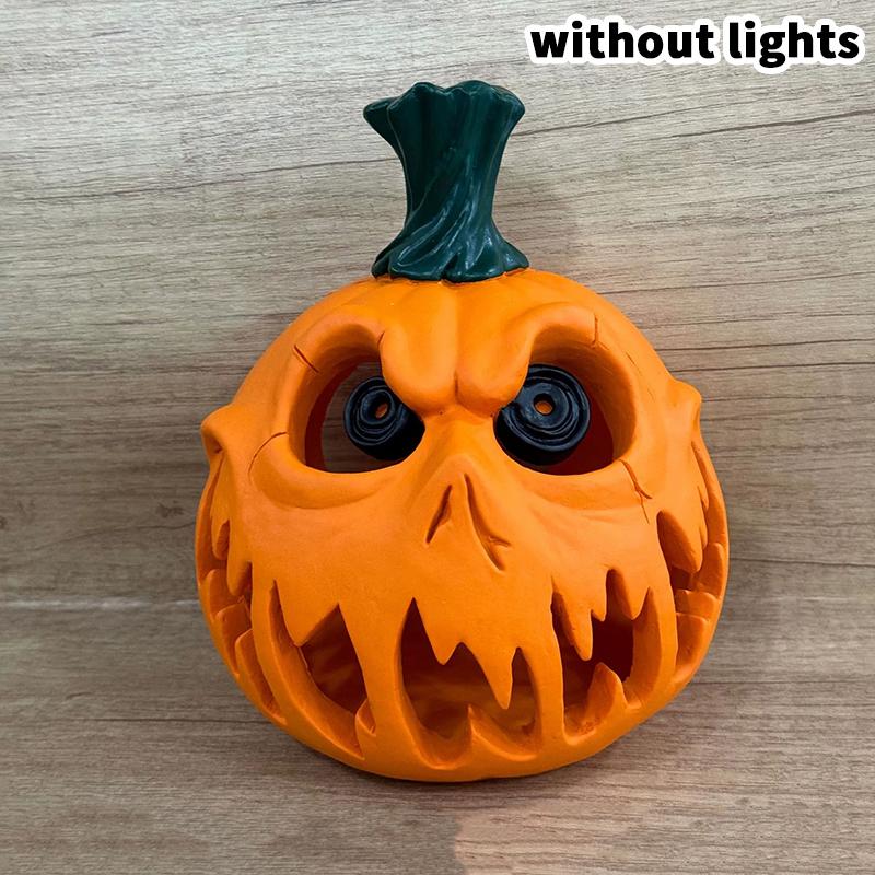 

Тыква Смола Украшение Жуткая Голова Черепа Жуткий Полый Дизайн Внутренний Наружный Декор Резная Текстура Украшения для Хэллоуинской Вечеринки without lights