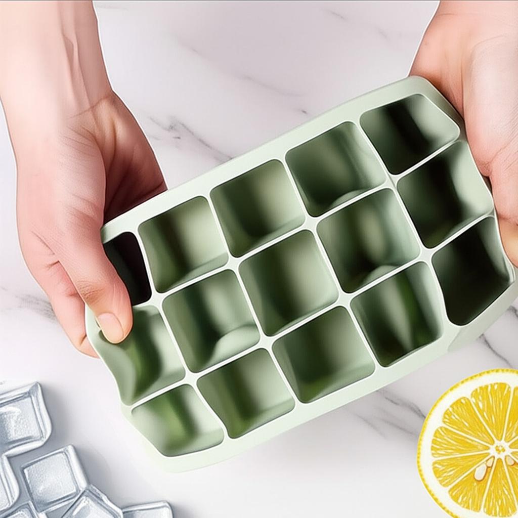 15 Grids Silicone Ice Grid Ice Mold Food Grade Ice Making Silicone Mold Ice Cube Tray Quick-frozen Ice Cube Mold