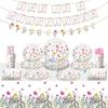 2025 Wildflower Party Tableware & Decorations Set for Outdoor Events