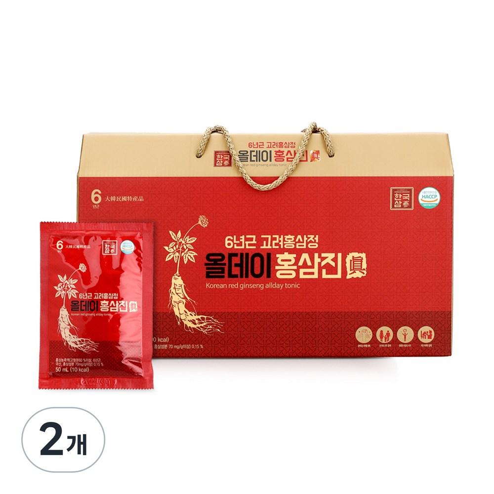 Korean 6-Year-Old Goryeo Red Ginseng Extract All Day Red Ginseng Jin 30 Packs 1.5L 2 pcs