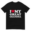 Ich liebe meine Urgroßmutter Herz Familie Oma T-Shirt
