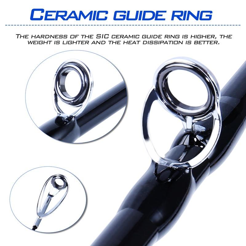 4 Pieces Travel Baitcasting Rod Medium Graphite Spinning Fishing Rod Portable Fishing Rod