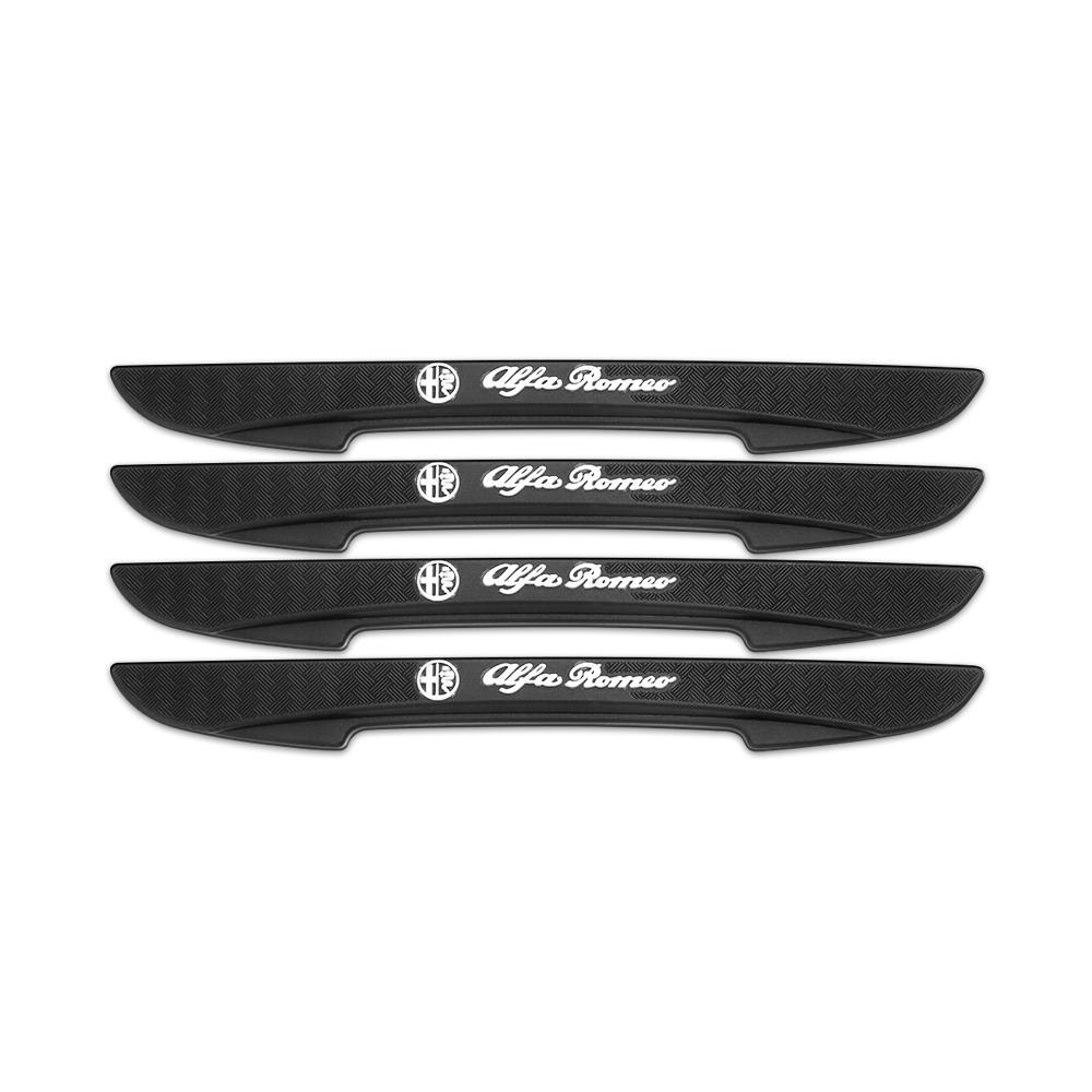 Lpdv10 4PCS RUBBER Car Bumper Anti-collision Strips Door Protector Sticker For Alfa Romeo Stelvio Sportiva 147 Styling Auto Accessorie