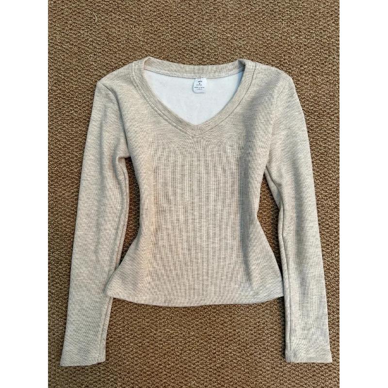 Damen Slim Fit Langarm Weißes T-Shirt - Herbst 2025 Taillenschnürung Unterwäsche