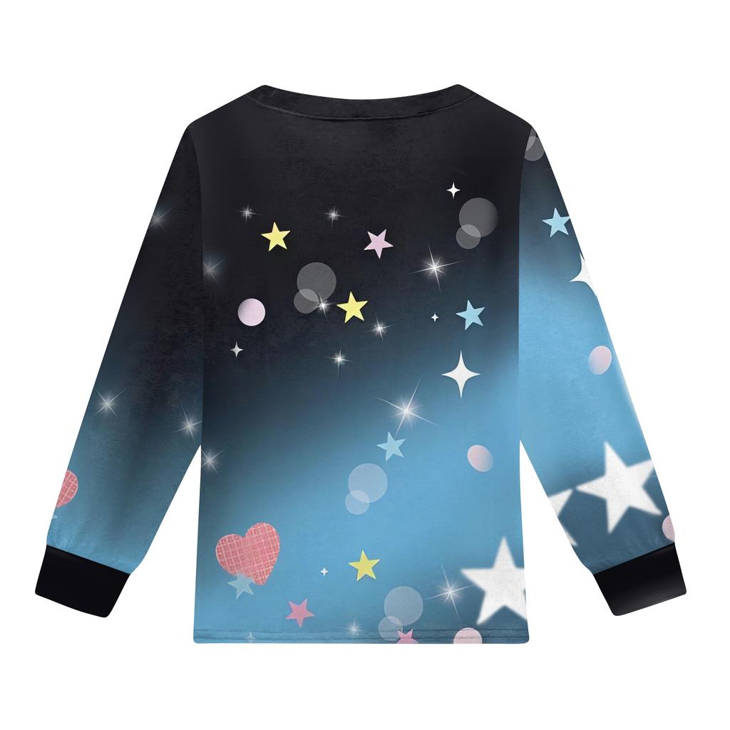 Children's Fashion Suit Skirt Round Neck Long Sleeve Top Pants