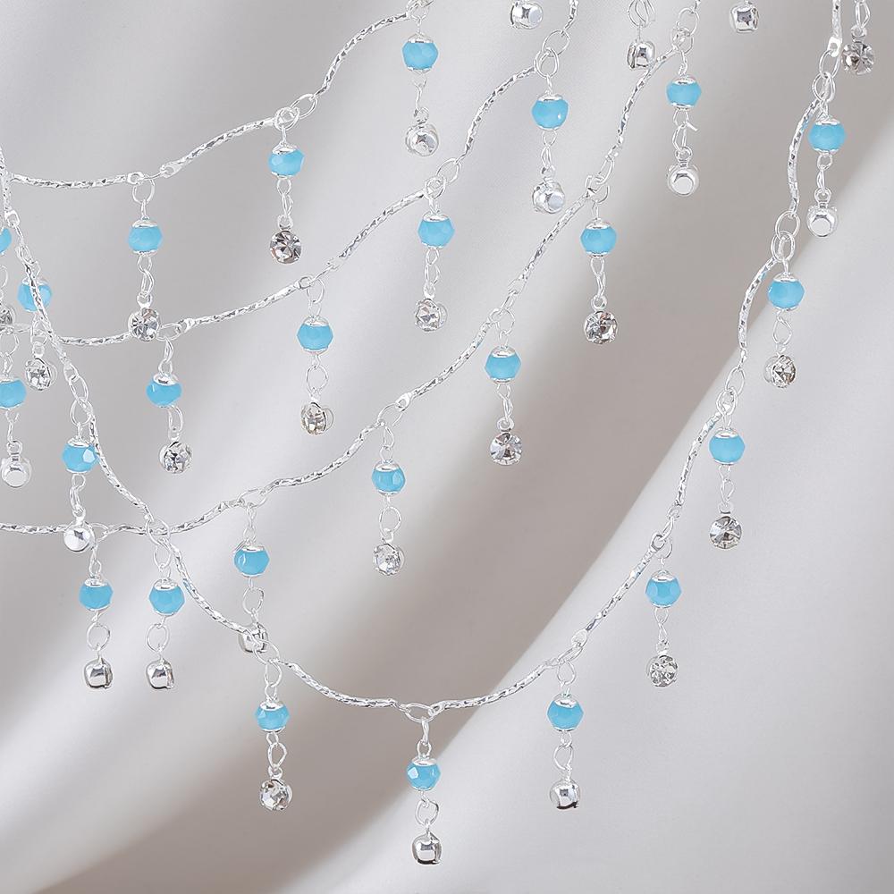 1Meter 0.5Meter Green Glass Lantern Beads Crystal Charm Copper Chain DIY Necklace Bracelet Beaded Chain Jewelry Making Materials