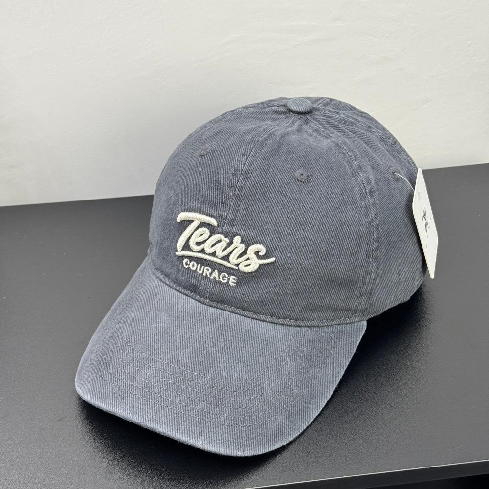 Fashion Hat Big Head Circumference Show Face Small Embroidery Letter Baseball Cap Men's and Women's Casual Versatile Couple Street Wind Shade Cap