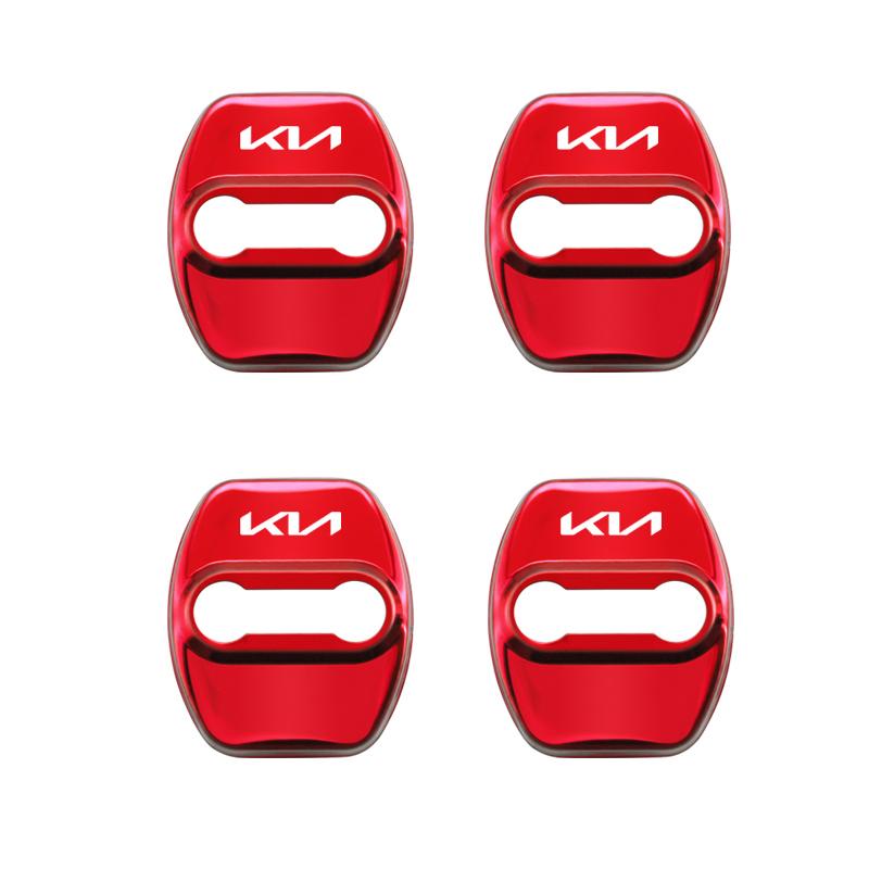 Cqgntp1 4Pcs Car Door Lock Cover Stainless Steel Protection Accessories For Kia GT-Line Sportage Ceed Rio Picanto Sorento Soul Cerato