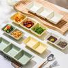 Creative Ceramic Soy Sauce Dish Spice Plate 2/3 Grids Dinner Plates Household Snack Plate Kitchen Accessories