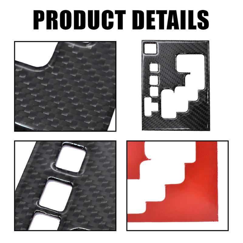 For 4Runner 2010- Center Gear Shift Panel Cover Trim Carbon Fiber Accessory