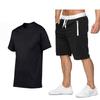 2024 Summer Men's Solid Short Sleeve T-shirt & Shorts Set