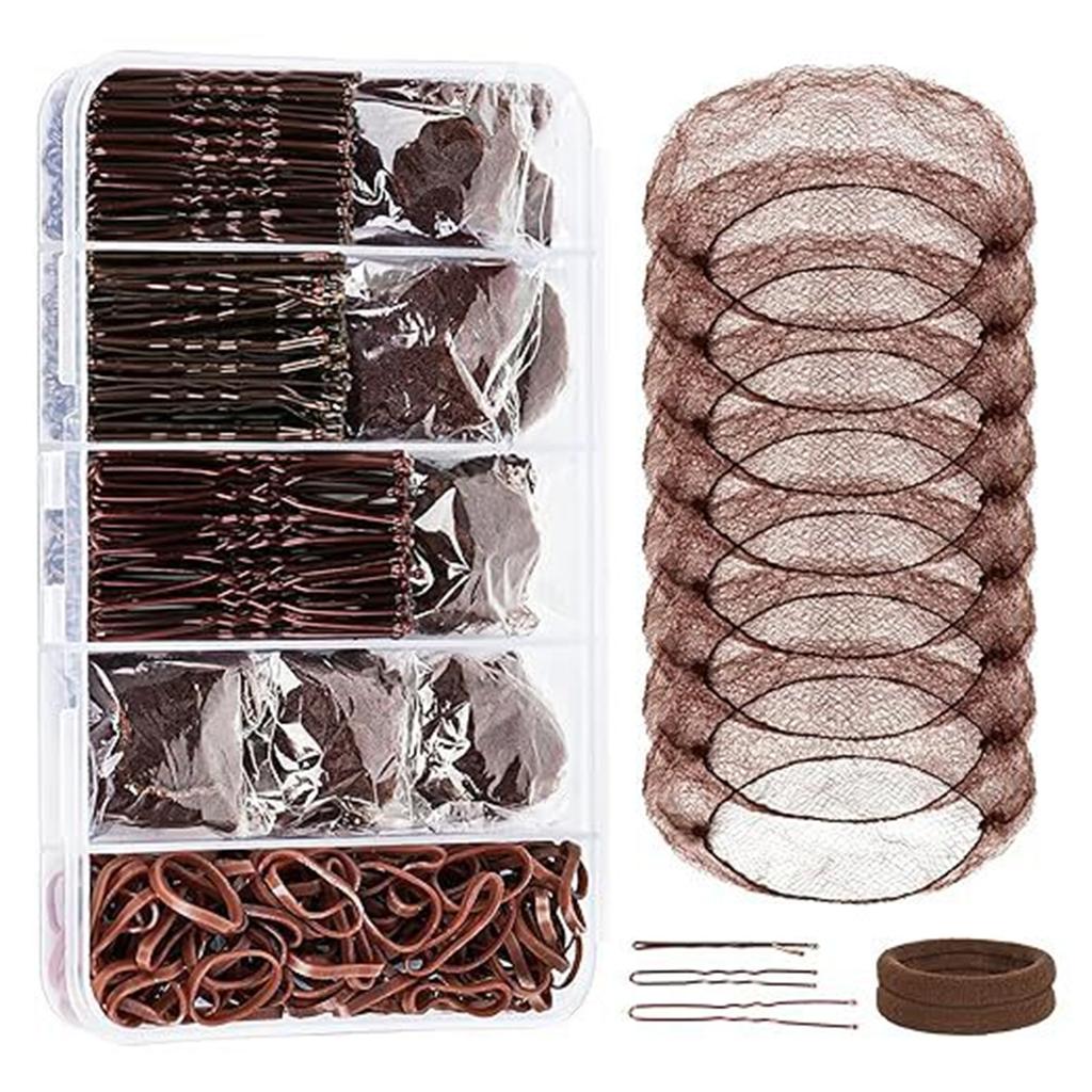 260 Pieces Dance Hair Accessories Kit Includes U Shaped Pins Bobby Pins Styling Tool for Ballet Bun and Competitions