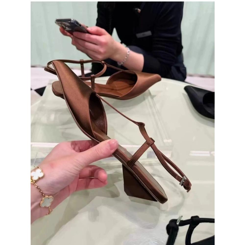 Shoes for Women Sexy Pointed Toe Women's Sandals Comfortable Low Heel Trendy Sandal Simple Versatile Pumps