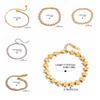 Adjustable Pink Rhinestone Bracelet Tarnish-free Personality Stacking Wrist Chain High-end Aesthetic Stainless Steel