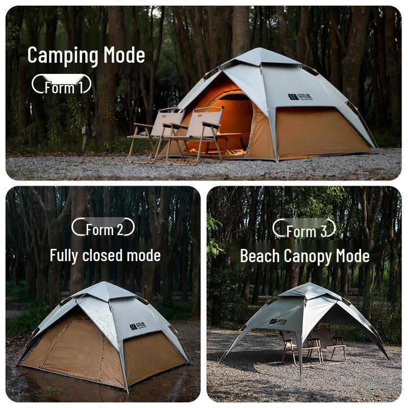 Explorer Automatic Rainproof Sun Protection Tent: Portable, Double-Layer, Foldable Camping Gear