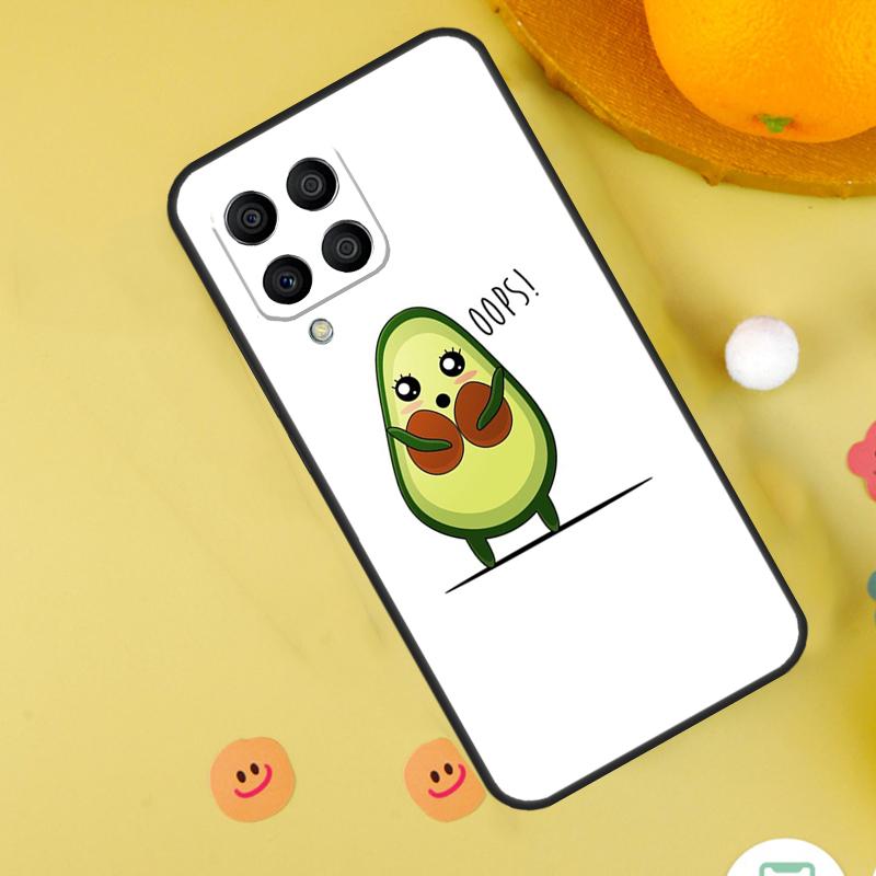 Cute Cartoon Avocado Fitness Case For Samsung Galaxy M31 M32 M12 M52 M21 M15 M55 M56 M36 M16 M06 M13 M33 M53 M14 M34 M54