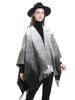 New Imitation Cashmere Women Scarf Autumn Winter Striped Tassel Poncho Wrap Blanket Capa Para Mujer Pashmina Shawl Echarpe Hiver