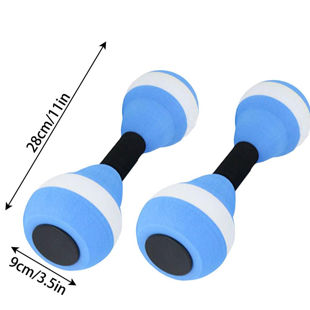 1 Pair Water Aerobics Dumbbell Aquatic EVA Barbell Aqua Fitness Arm Exercise Dumbbell Pool Swimming Yoga Exercise Equipment