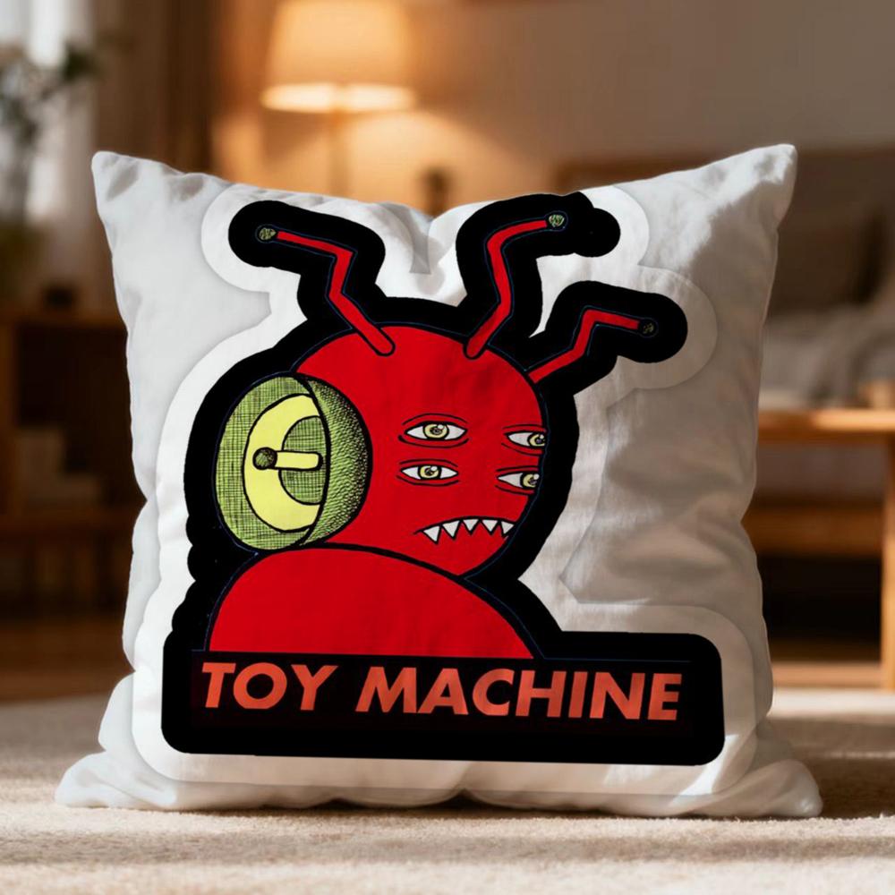 Fashion TToy Machineer Cushion Cover Soft Washable Pillow Case Multi-Scene for Couch Bed Travel Office Use