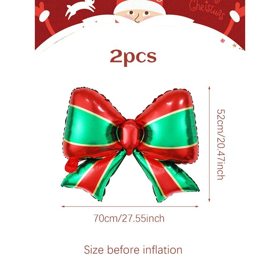 2pcs Christmas bow balloons Christmas wedding birthday party supplies bow theme party event decoration holiday celebration