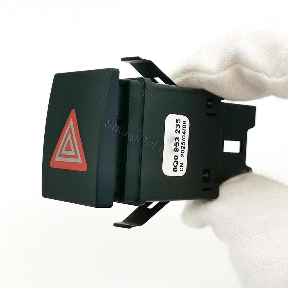 1PC Car Warning Hazard Light Emergency Button Switch Double Flash Warning Light Fit for Polo 9N 2002 2010 Car Accessories