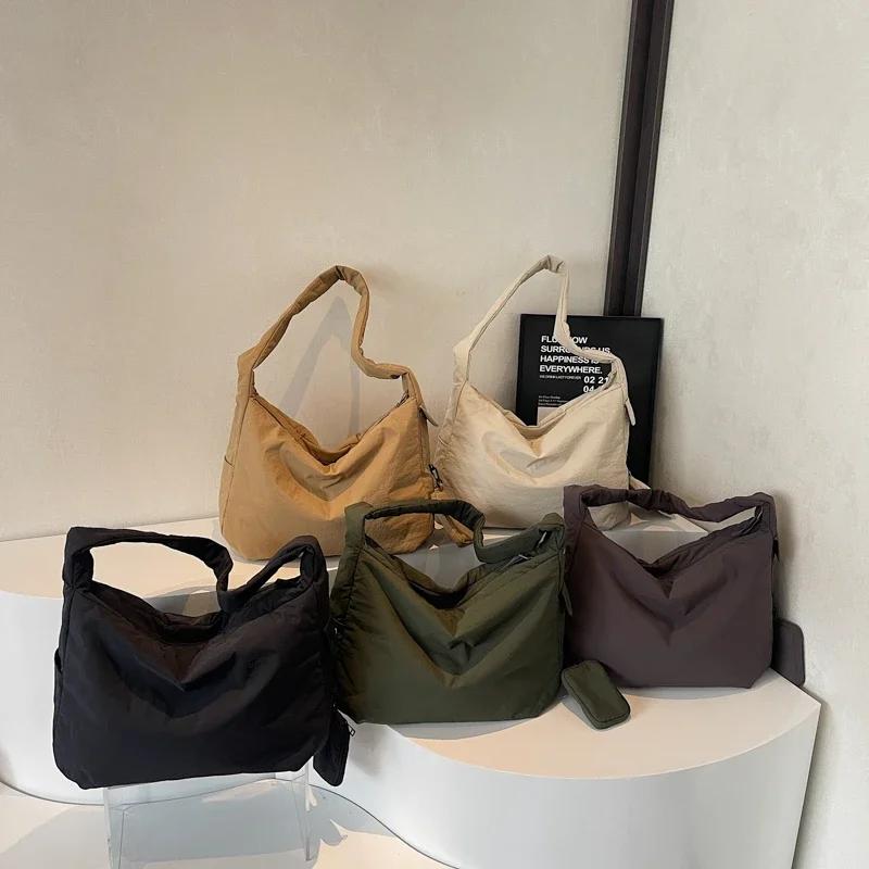 Large Capacity Simple Solid Design Women's Tote Bags High Quality Casual Versatile Super Cool Stylish Shoulder & Crossbody Bags