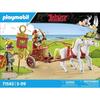 PLAYMOBIL 71543 Char romain et chevaux, Astérix, Personnage de la BD, Avec 2 personnages dont Brutus, 31 pièces, Dès 5 ans