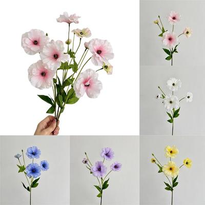 Decor Ins Style Butterfly Peony Artificial Flower 3 Head Silk Flower Wedding Flowers Fake Flower Bouquet Home Garden