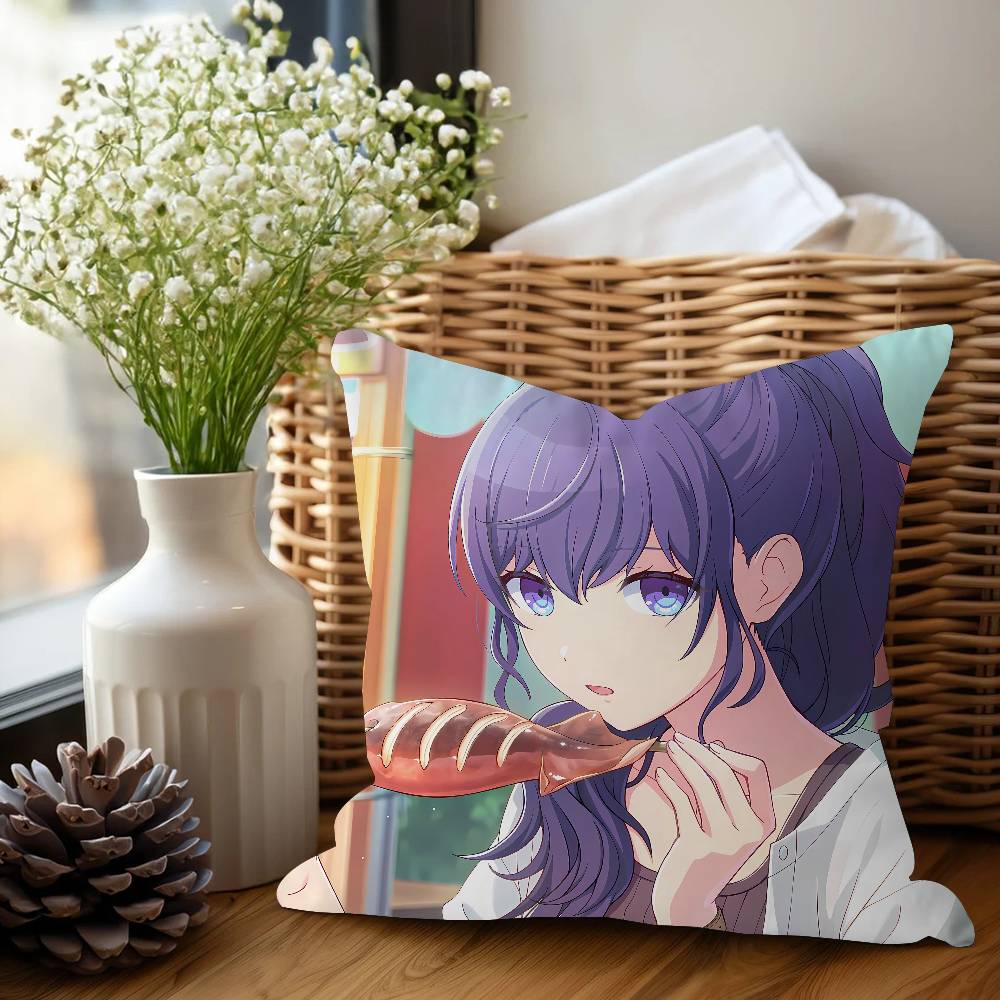 A-Asahina M-Mafuyu Cushion Cover Car Throw Pillow Case For Sofa Car Christmas Gift 40x40cm 45x45cm