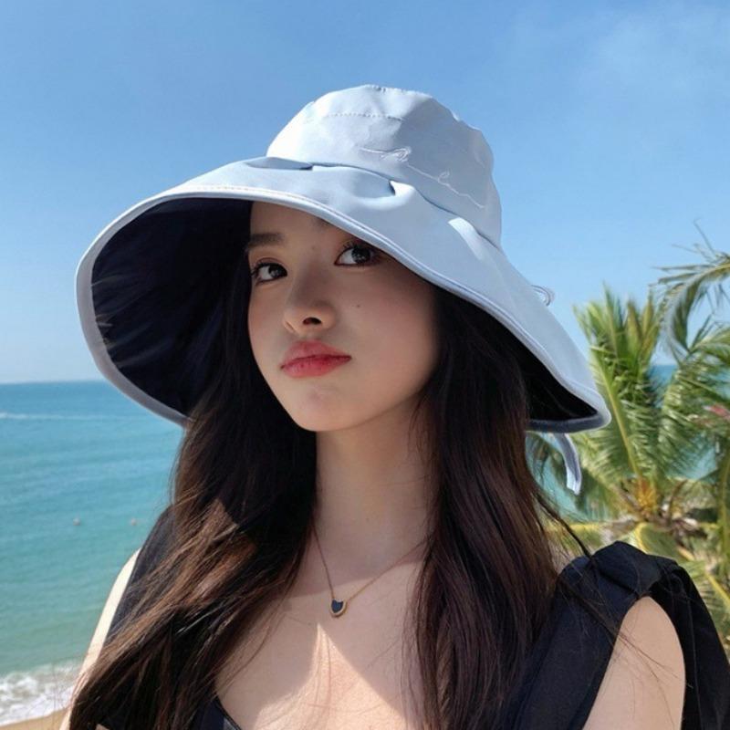 Casual Breathable Sun Protection Uv Protection Sunshade Hat Sunscreen Visors Folding Sunshade Travel Caps Embroidery Cap Panama Hat Fisherman Cap