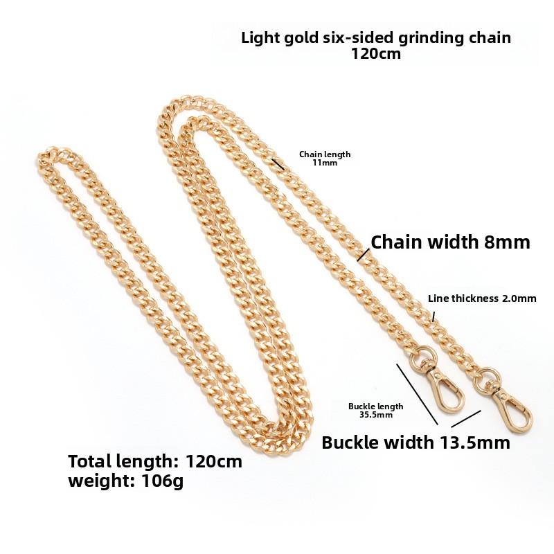 Umhängetasche Flache Kette Schultergurt Metallzubehör DIY Diagonaler Span Taschenriemen Kette Abnehmbar