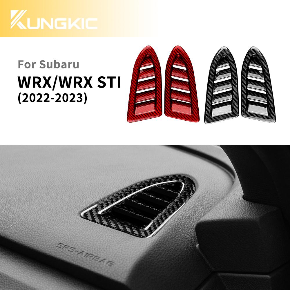Real Hard Carbon Fiber Sticker For Subaru WRX/ WRX STI 2022 2023 2024Car Dashboard Side Air Vent Frame Interior Trim Accessories