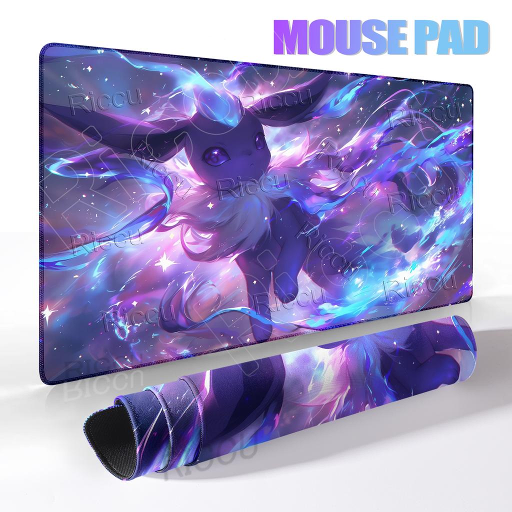 Kawaii Japan Anime Mouse Pads Computer Gamer Mats Extended Pokemon Eevee Laptop Keyboard Rug Laptop Gaming Rubber Deskmat Carpet