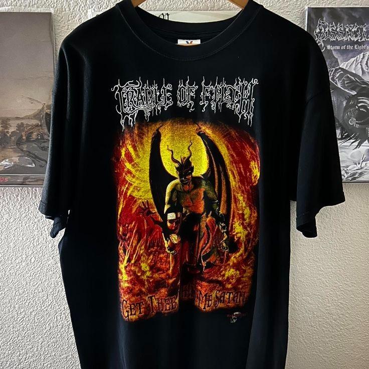 Vintage Cradle of Filth Get Thee Behind Me Satan Tshirt BL793 Unisex T-Shirt