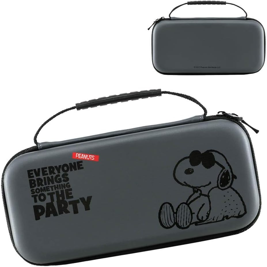 

Case for Switch storage nylon for carrying for storing game cards [SNOOPY] Switch, case, bag, material, around, (Black) [Used]