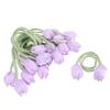 10Pcs Purple Curtain Tiebacks Polyester Hair Ties Elegant Tulip Flower Tassel  For Women