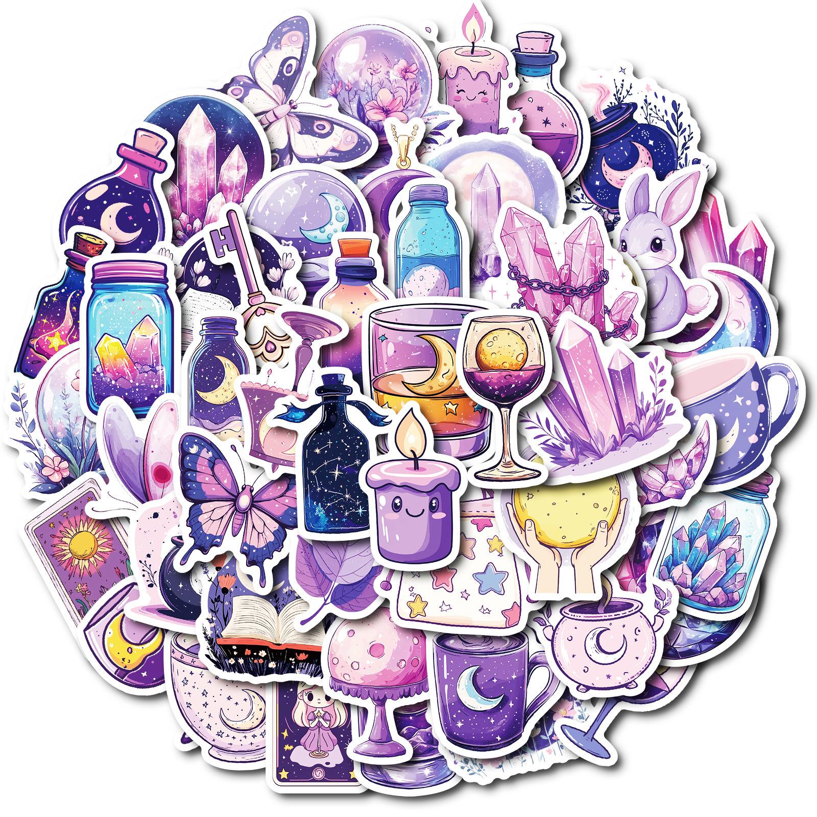 

50 Magic Dream Moon Graffiti Stickers Diy Phone Case Guitar File Box Decoration